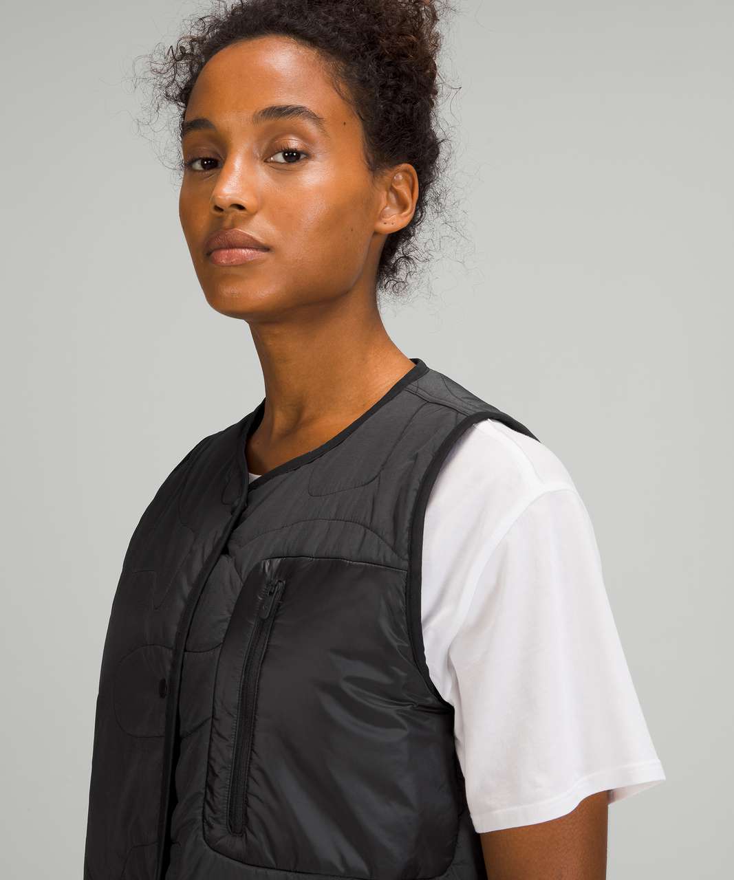 Lululemon Insulated Quilted Long Vest - Heathered Black - lulu fanatics