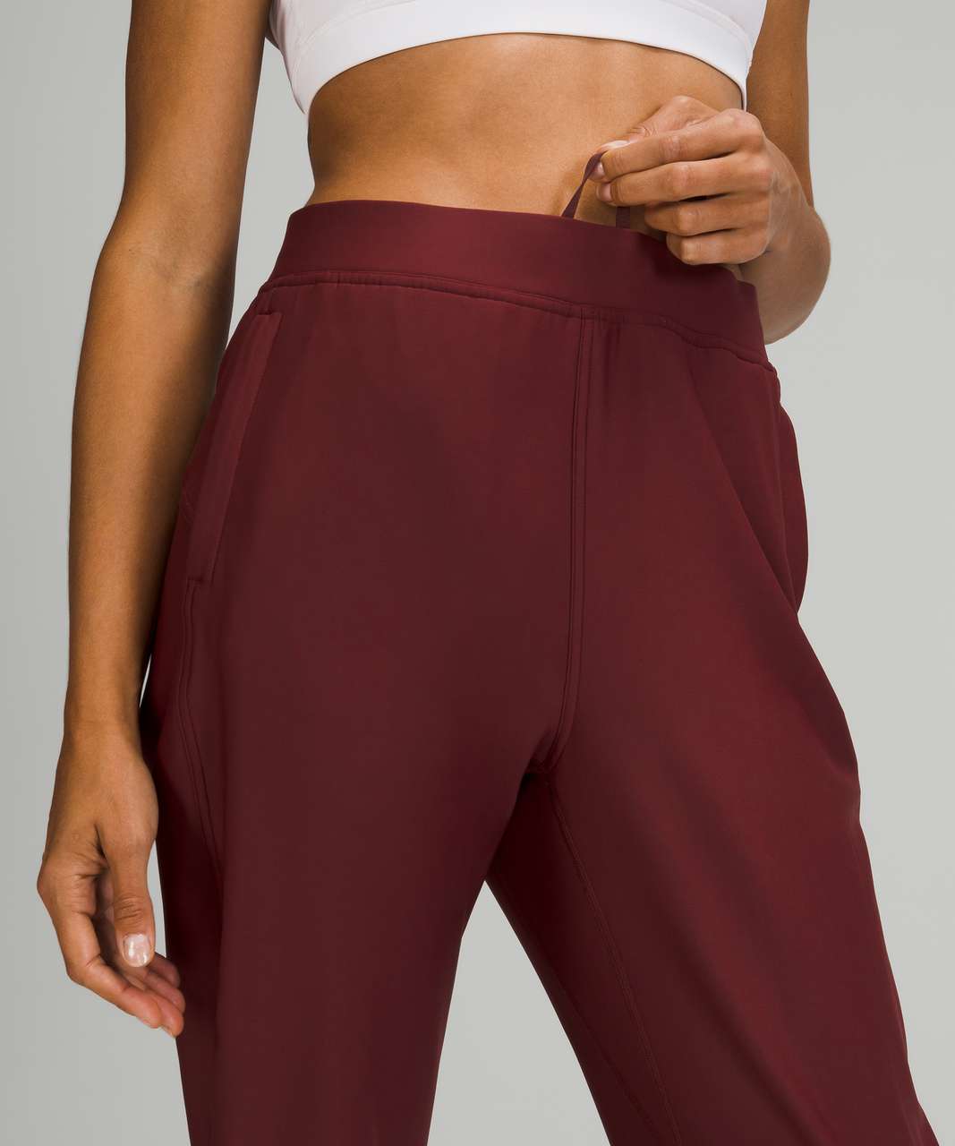 Lululemon Adapted State High-rise Joggers Crop In Red Merlot