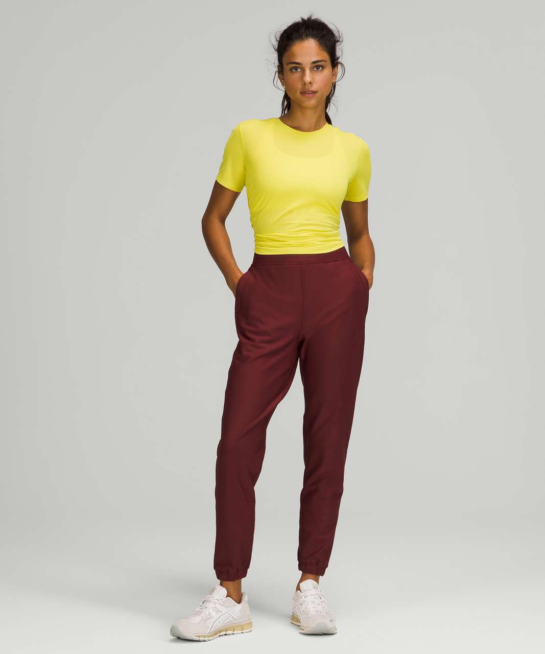 Lululemon Adapted State High-rise Joggers Crop In Red Merlot