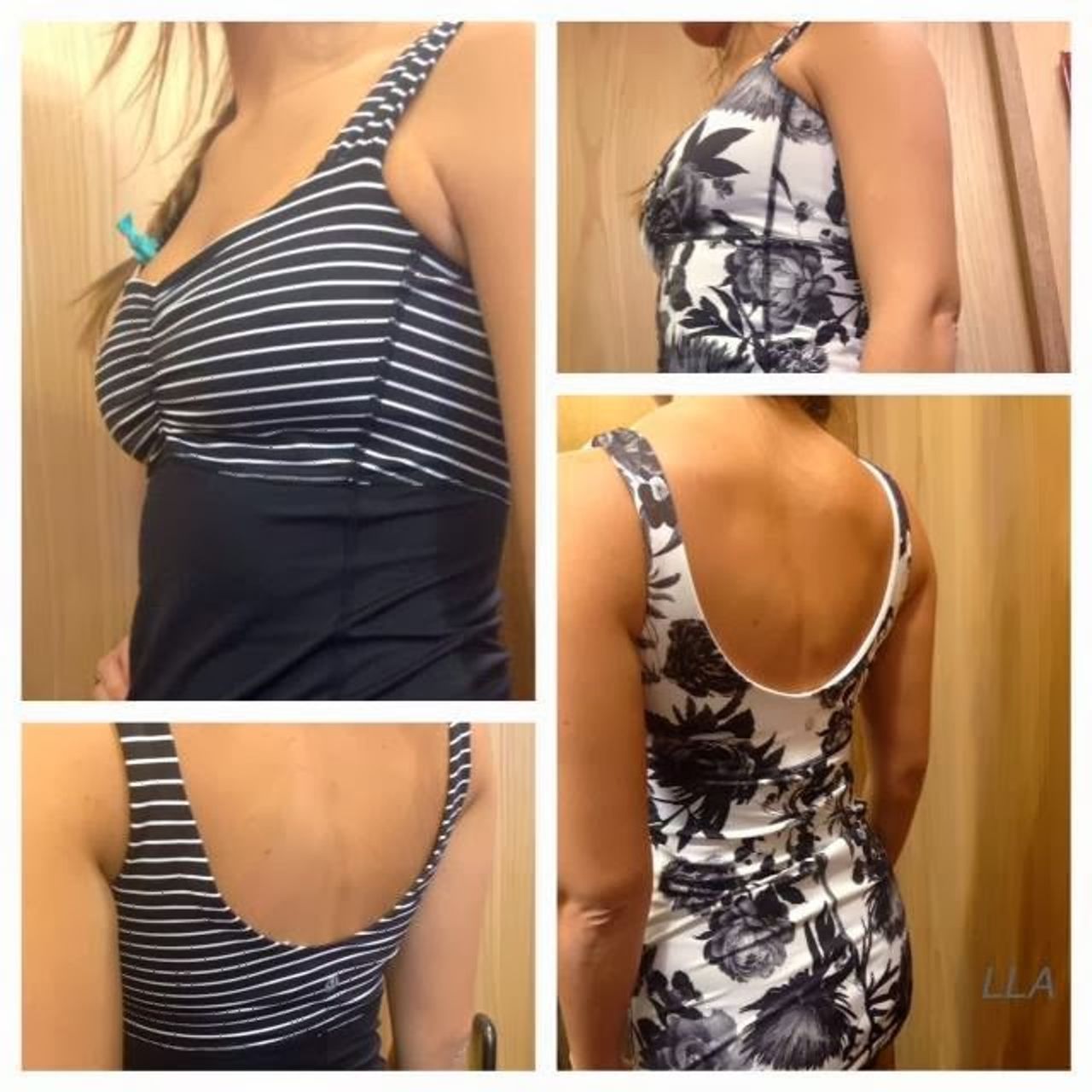 Lululemon Aria Tank II - Parallel Stripe Black White / Black - lulu fanatics