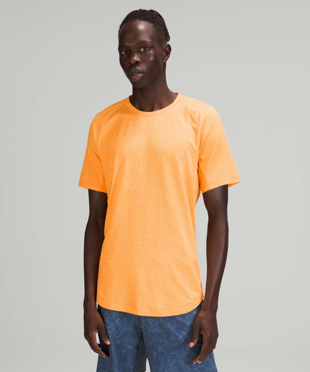 Lululemon Drysense Short Sleeve Shirt - Clementine / White - lulu