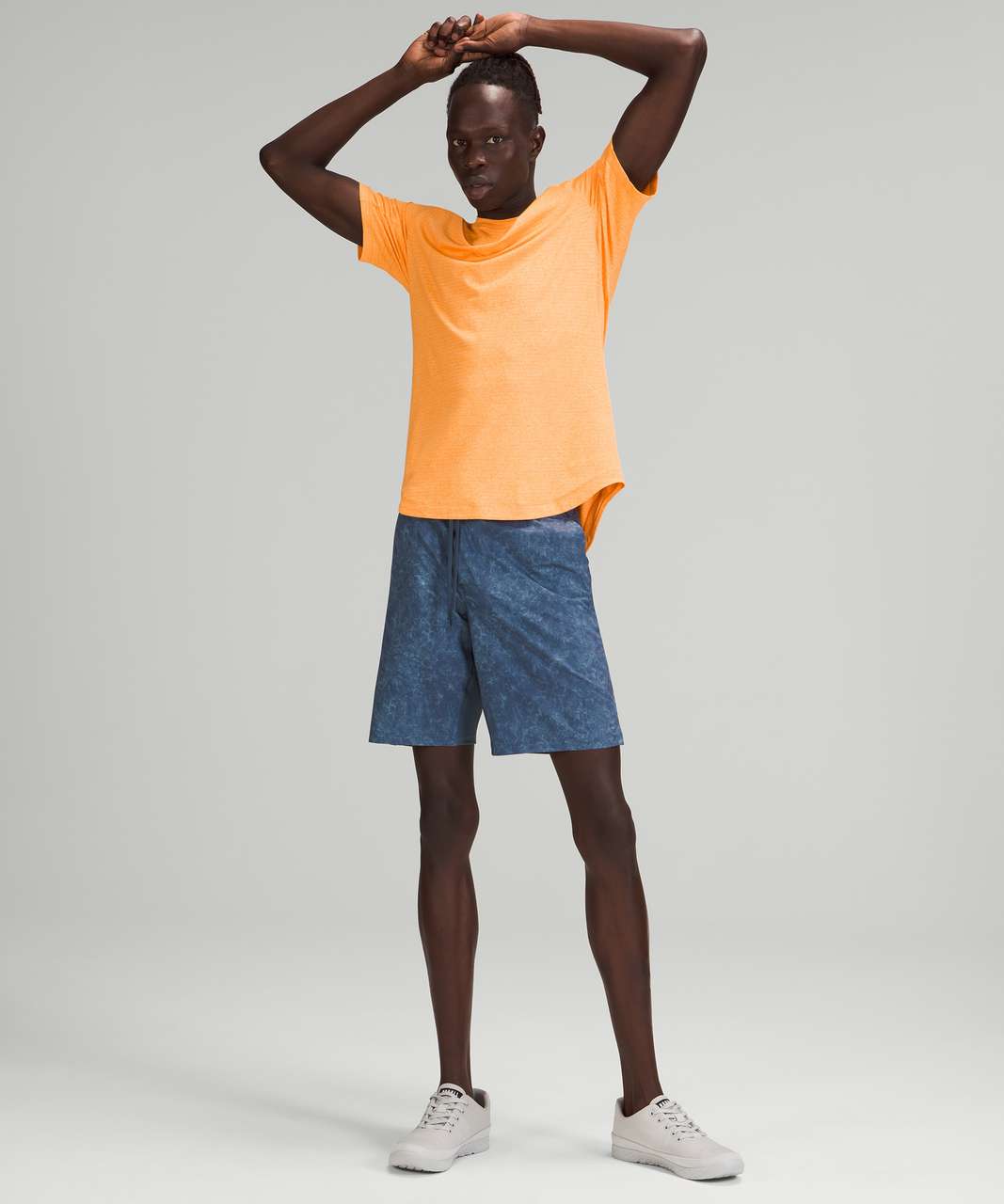 Lululemon Drysense Short Sleeve Shirt - Clementine / White