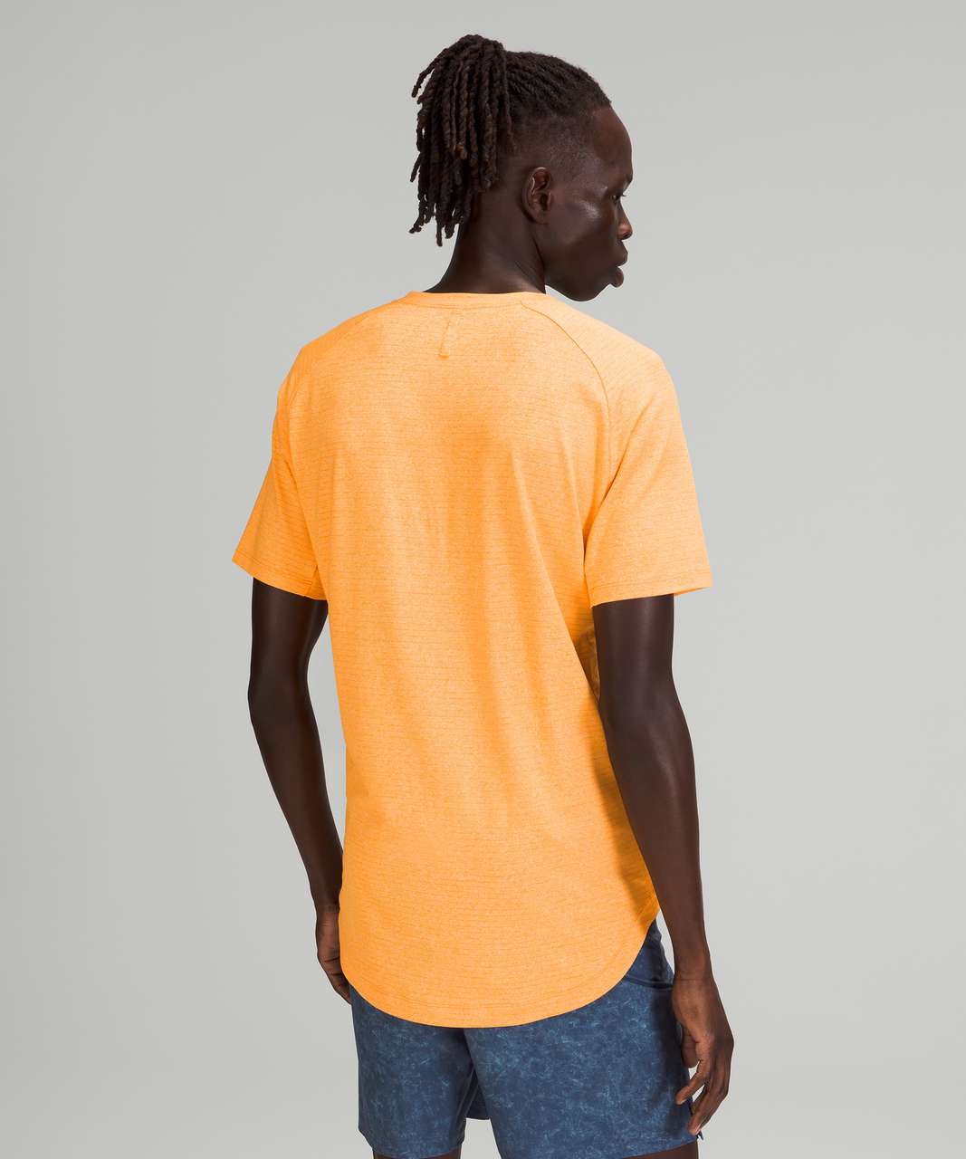 Lululemon Drysense Short Sleeve Shirt - Clementine / White