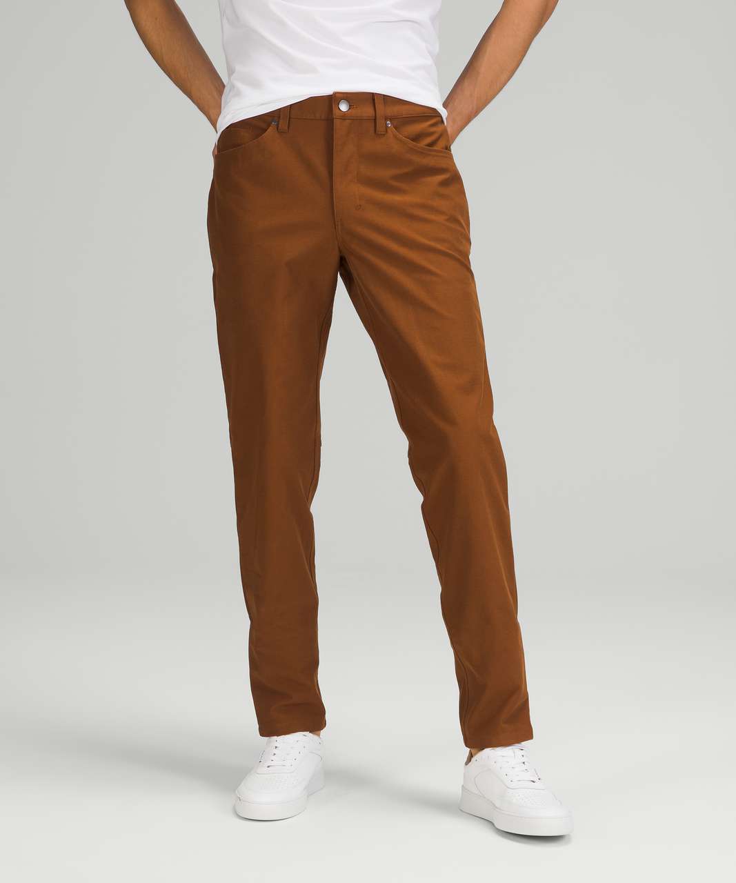 Buy Lululemon Trousers Cheap - Copper Brown Mens ABC Pant Slim 34L Cord