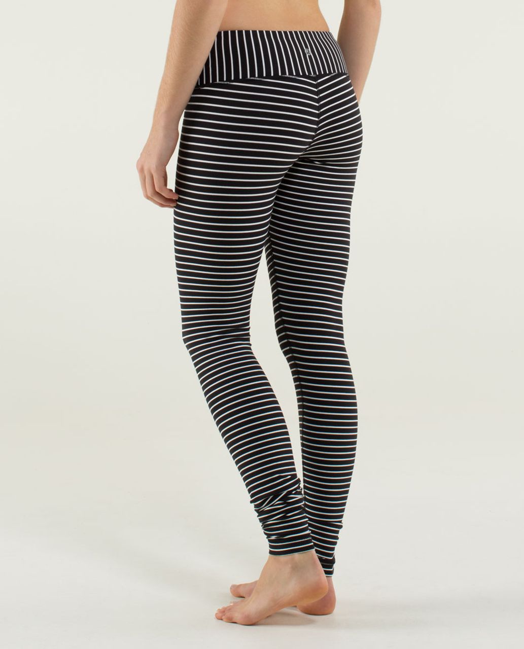 Lululemon Wunder Under Pant - Parallel Stripe Black White / Black