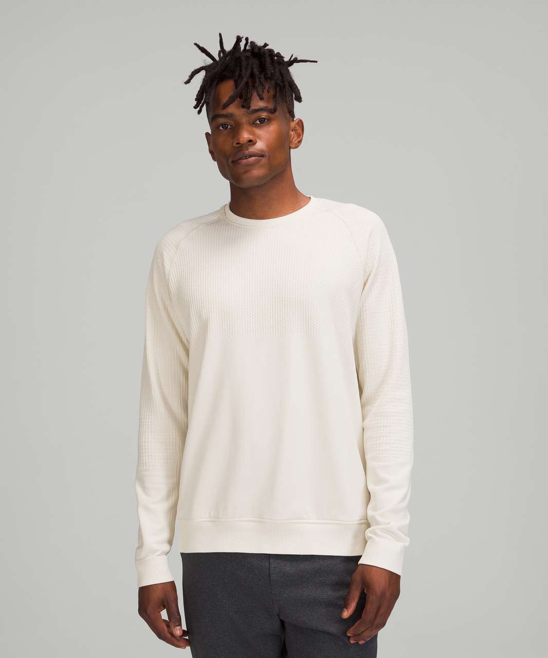 Lululemon Engineered Warmth Long Sleeve Crew - White Opal / White Opal