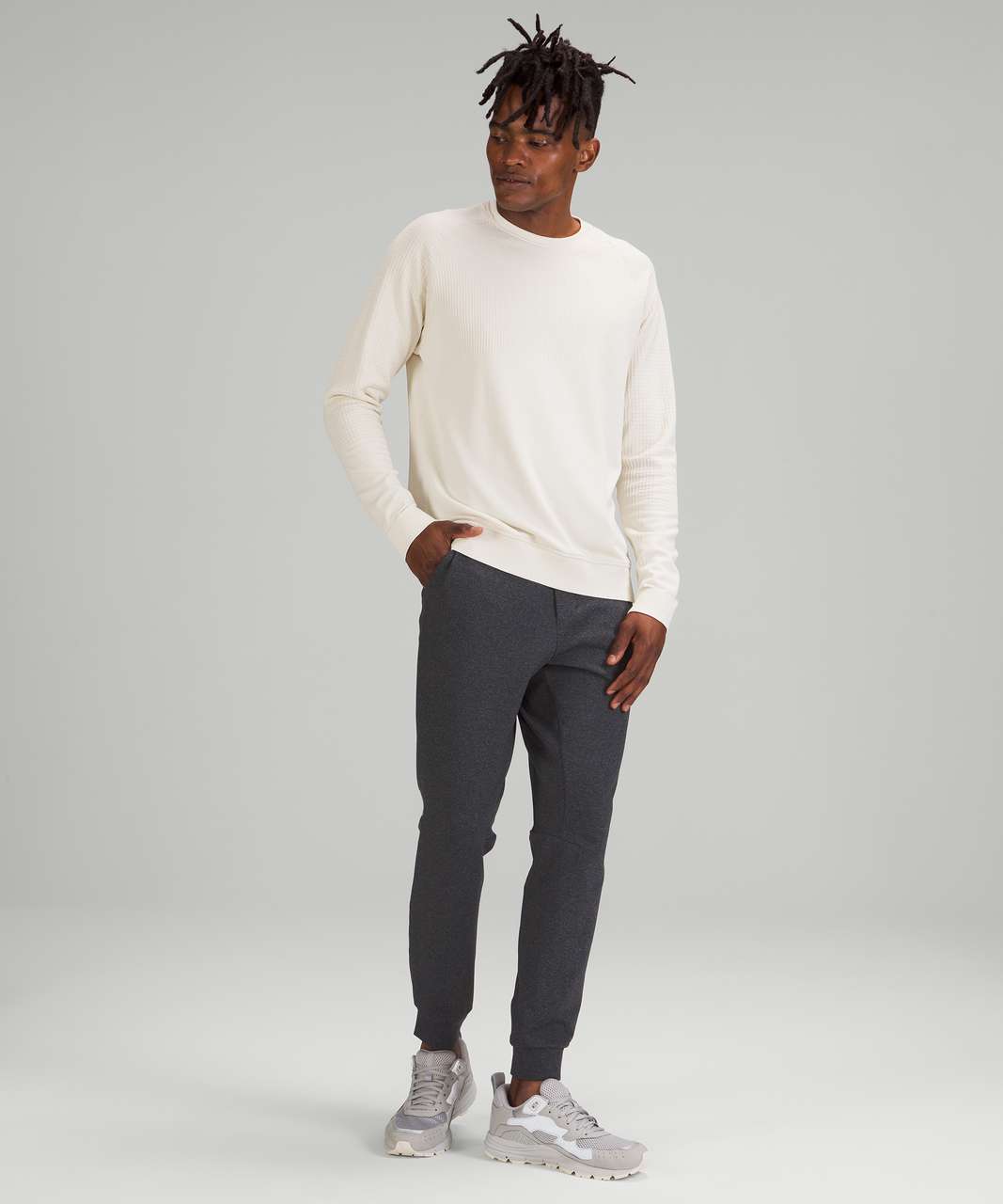 Lululemon Engineered Warmth Long Sleeve Crew - White Opal / White Opal ...