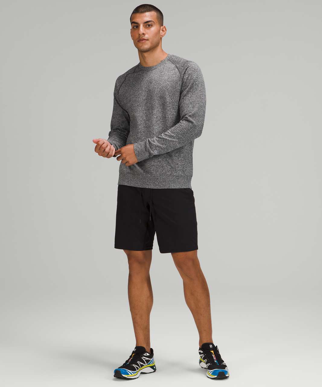 Lululemon Engineered Warmth Long Sleeve Crew - Black / White