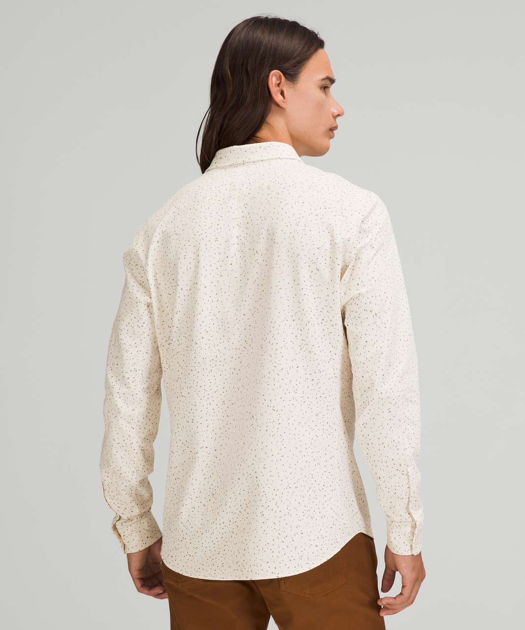 Lululemon Commission Long Sleeve Shirt - Submerge Dot Inverse White Opal Lunar Rock