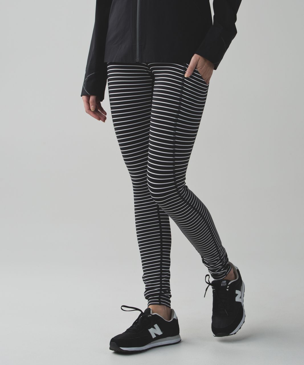 Speed Striped Short Leggings, Black