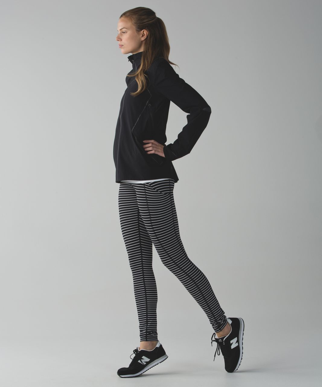 lululemon athletica, Pants & Jumpsuits, Lululemon Speed Tight Iiparallel  Stripe Black White Black