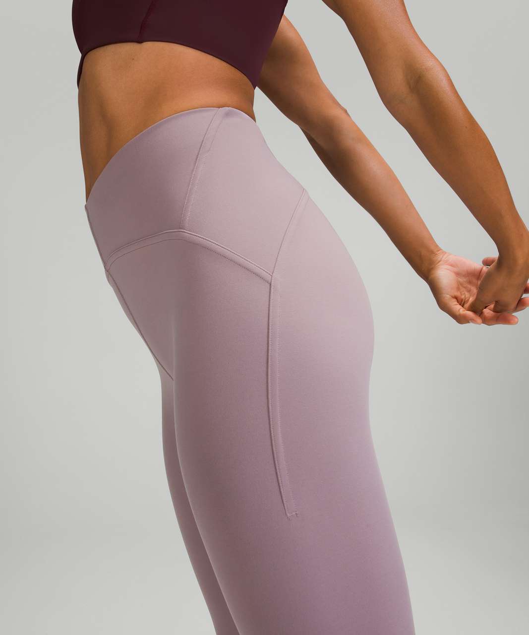 Lululemon Size 6 Instill HR Tight 25 Vintage Plum VTPM SmoothCover™ Pant  Yoga 