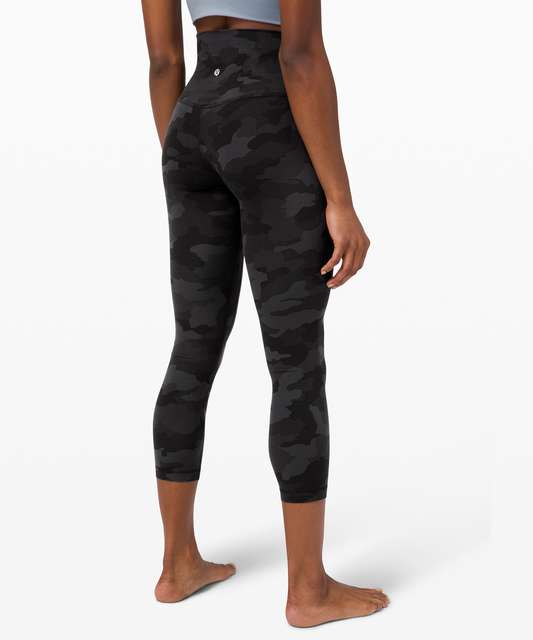 Lululemon Align Crop 21 Leggings Formation Camo Deep Coal Multi