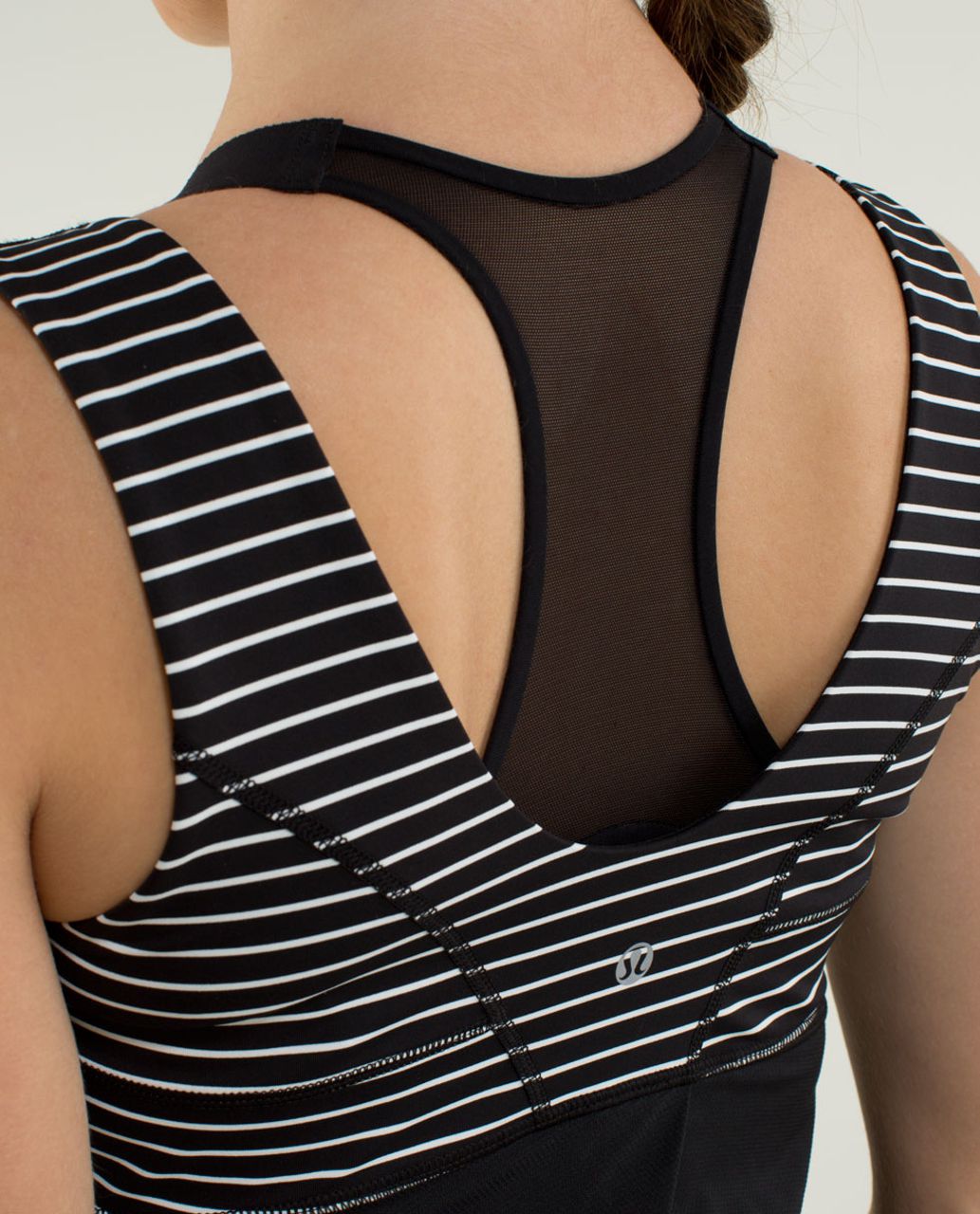 Lululemon Tame Me Tank - Black / Parallel Stripe Black White