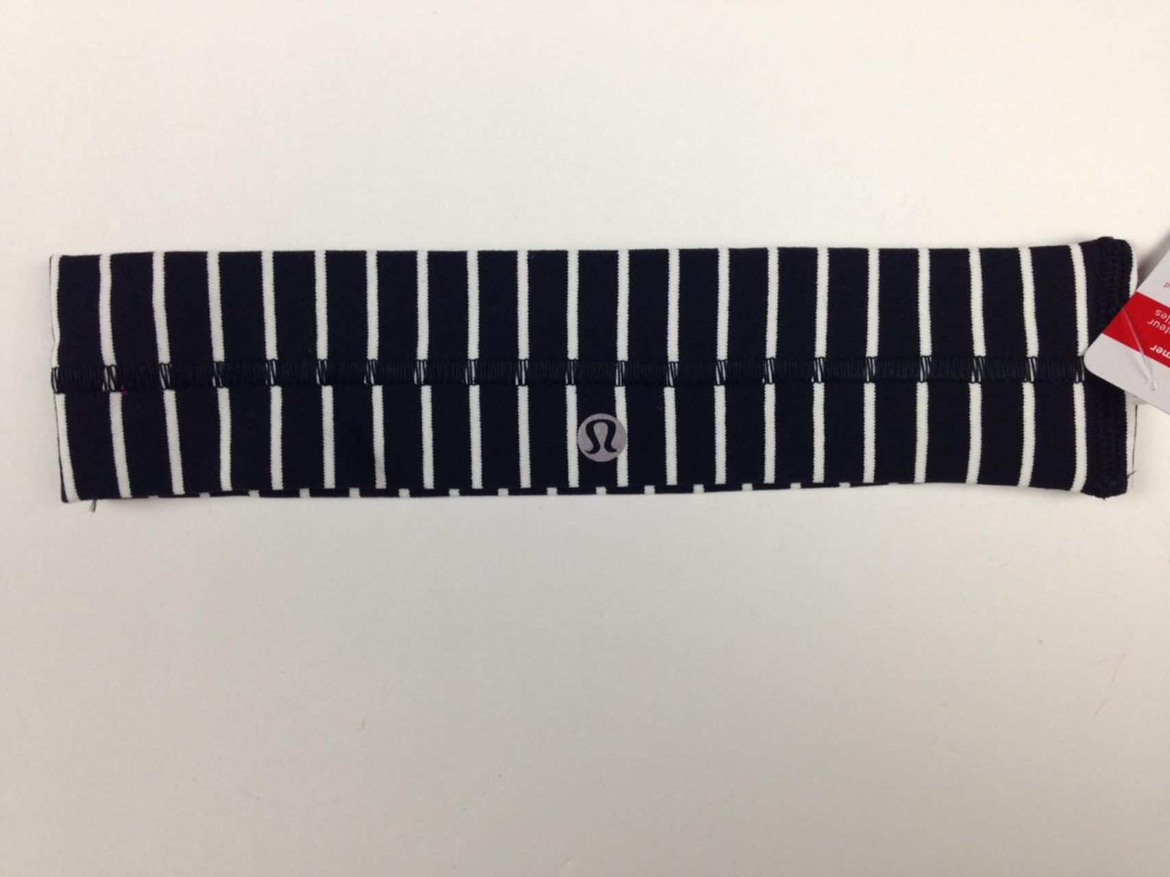 Lululemon Fly Away Tamer Headband - Parallel Stripe Black White