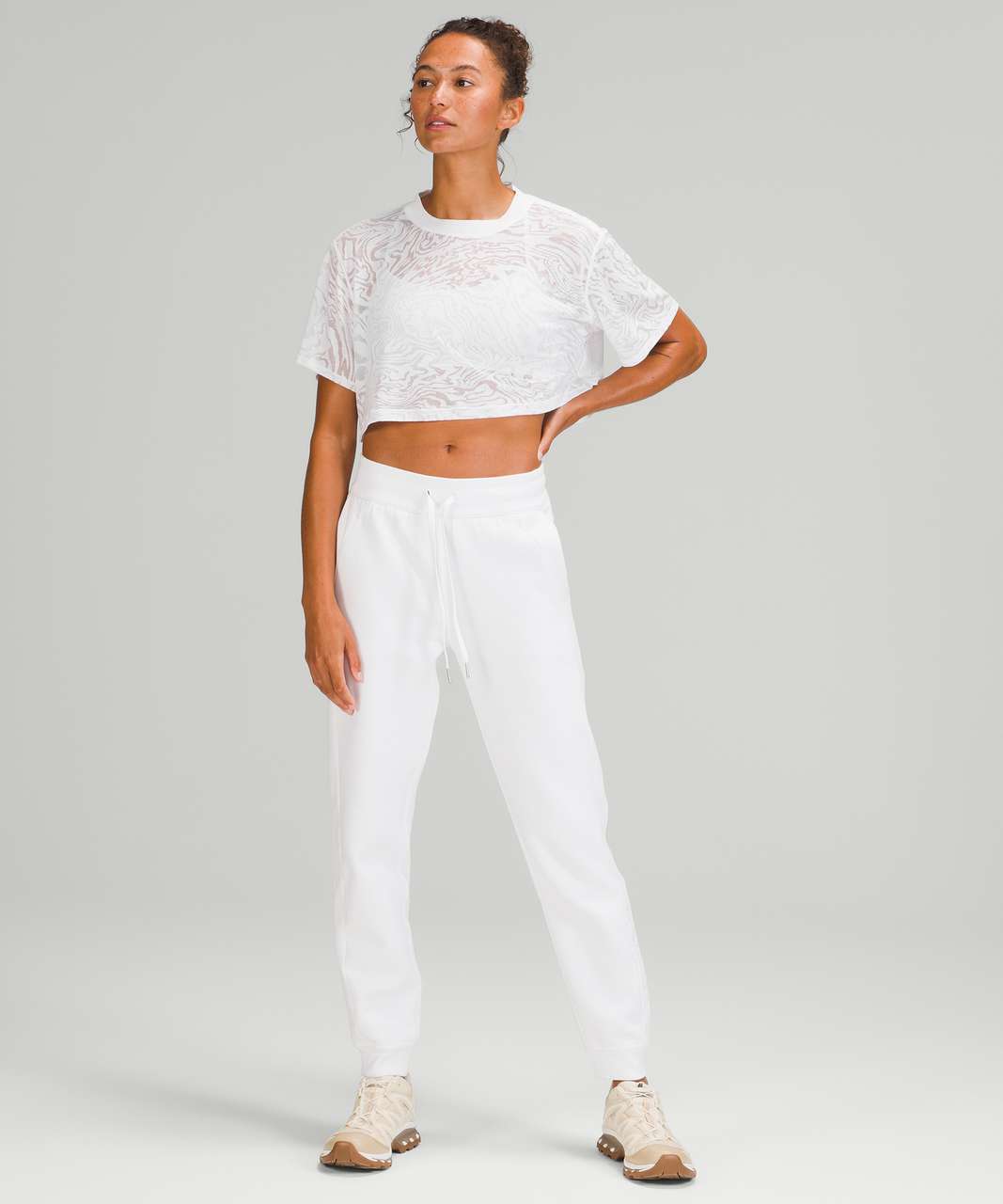 Lululemon All Yours Cropped T-Shirt *Veil - White - lulu fanatics