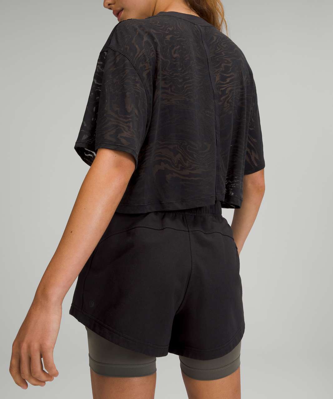 Lululemon All Yours Cropped T-Shirt *Veil - Black