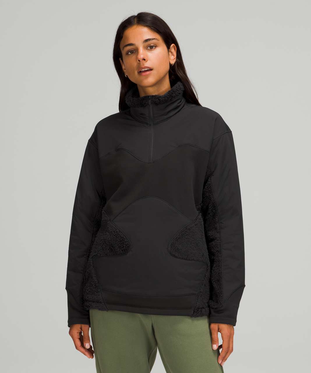 Lululemon Fleece Insulated Pullover - Black - lulu fanatics