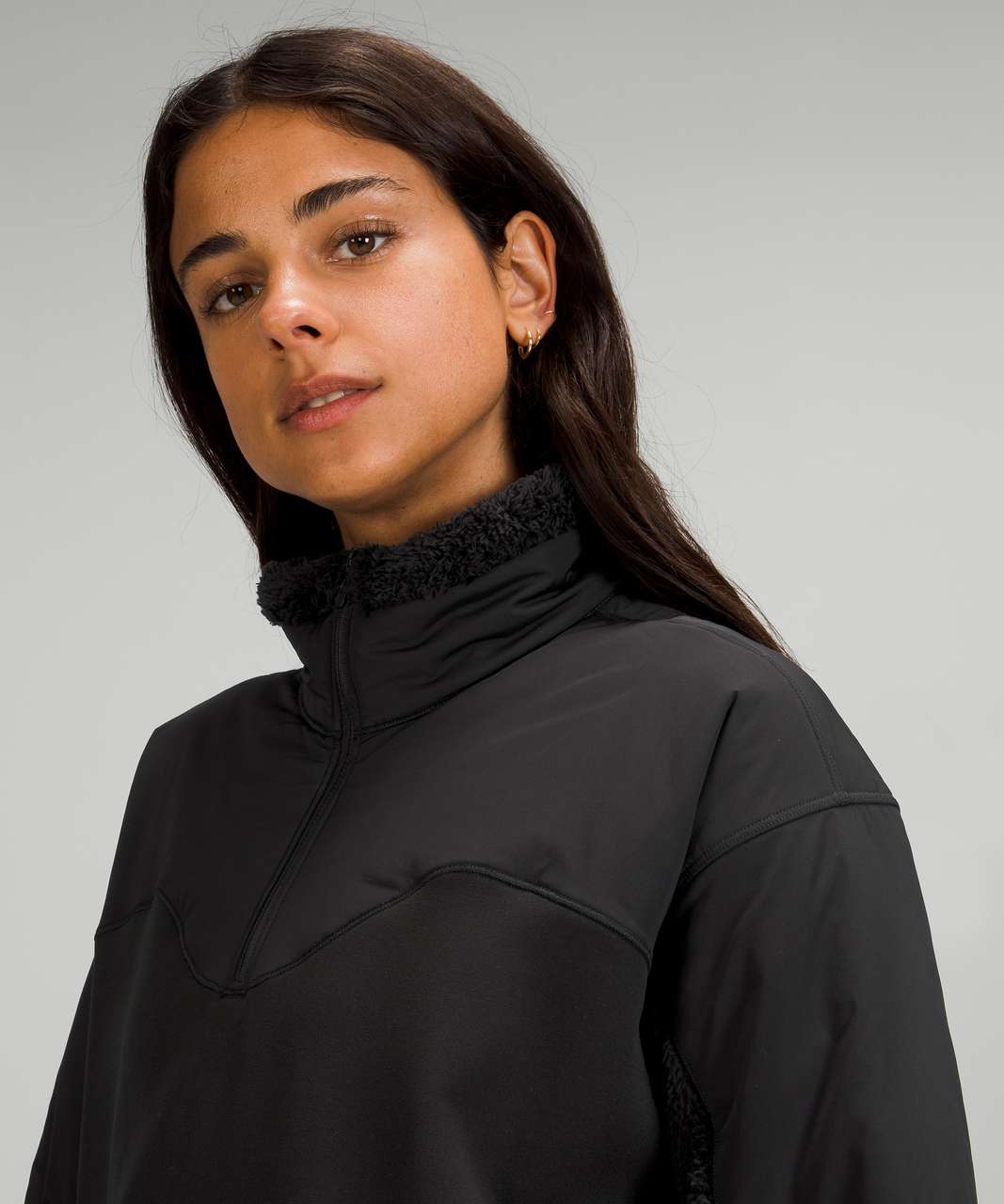 Lululemon Fleece Insulated Pullover - Black - lulu fanatics