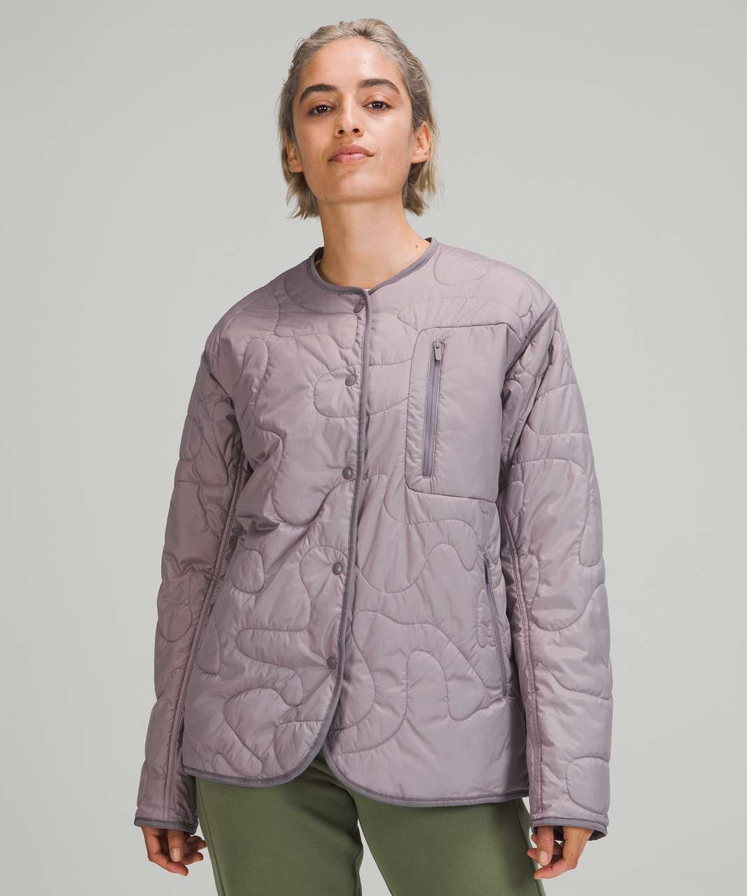 Lululemon Insulated Quilted Jacket - Heathered Dusky Lavender - lulu  fanatics