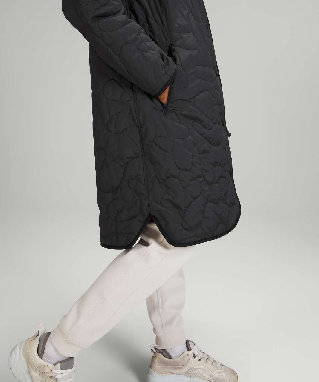 Lululemon Insulated Quilted Long Vest - Heathered Black - lulu fanatics