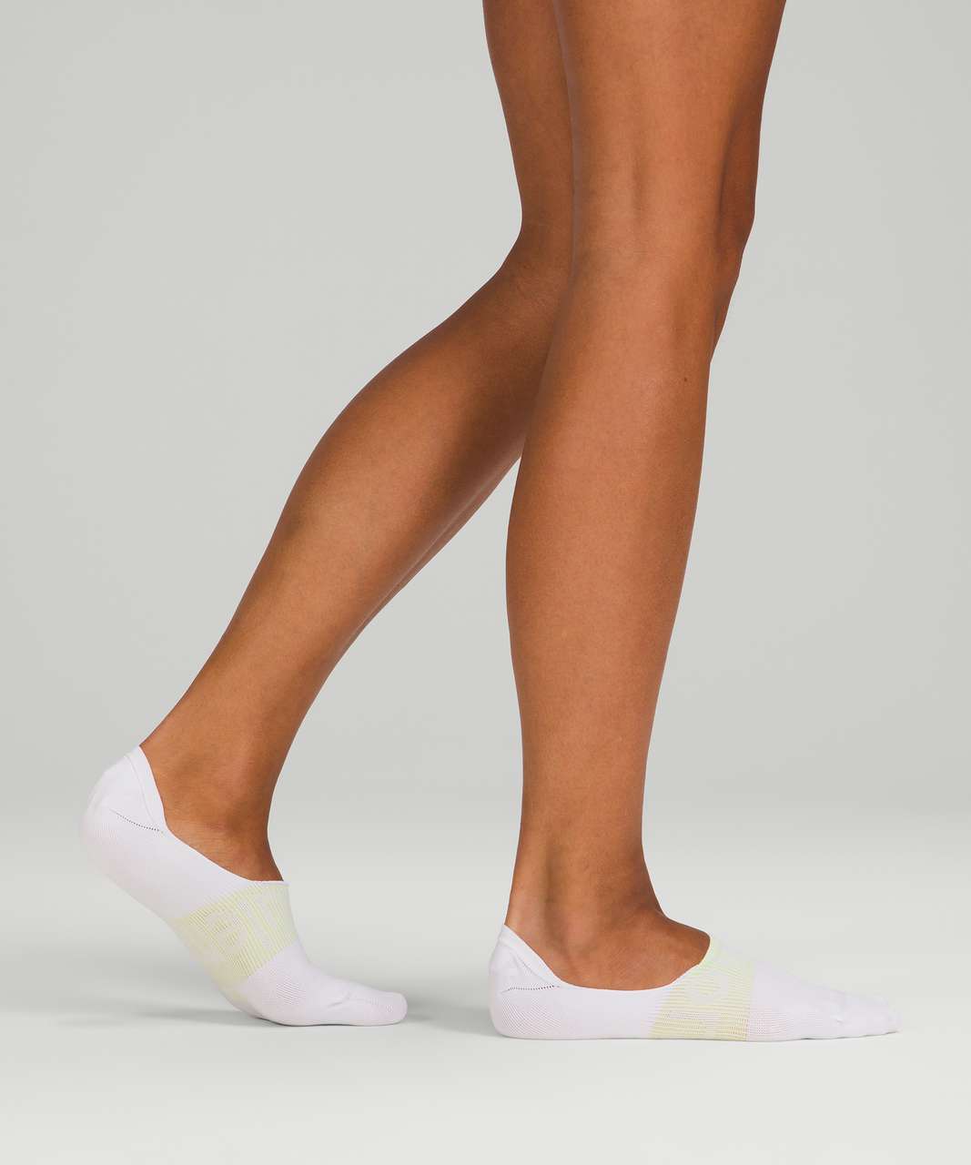 Lululemon Daily Stride No Show Sock *3 Pack - White / Crispin Green / Maldives Green