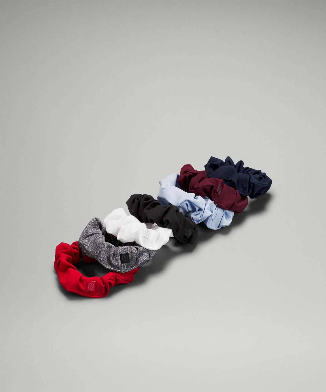 Lululemon Uplifting Scrunchie *7 Pack - Black / White / Heather Lux Multi Black / Dark Red / Red Merlot / Blue Linen / True Navy