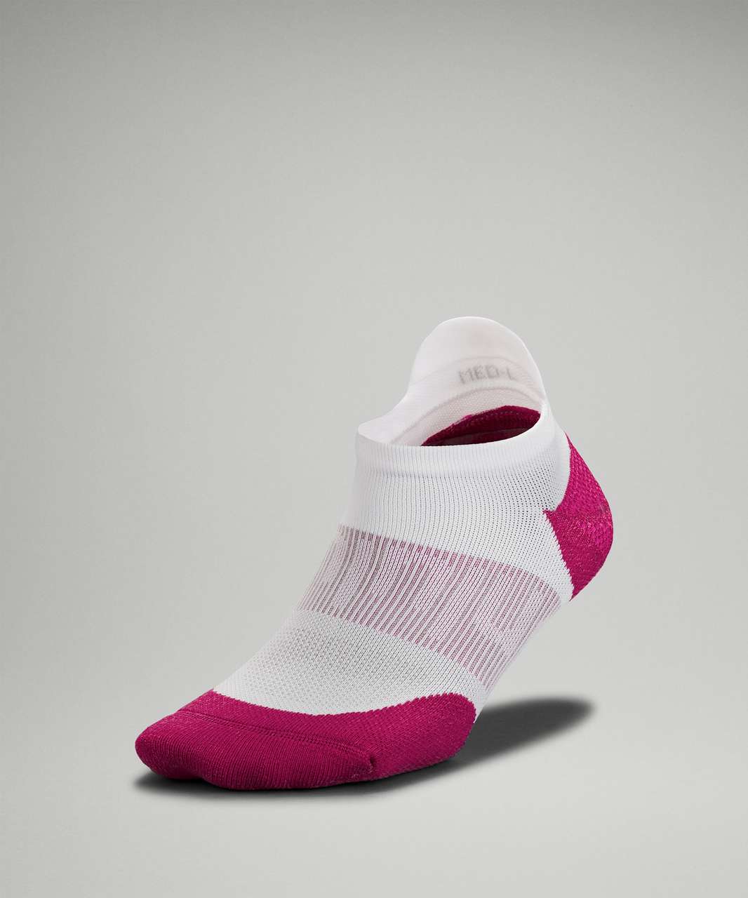 Lululemon Power Stride Tab Sock *Anti-Stink - White / Pink Lychee