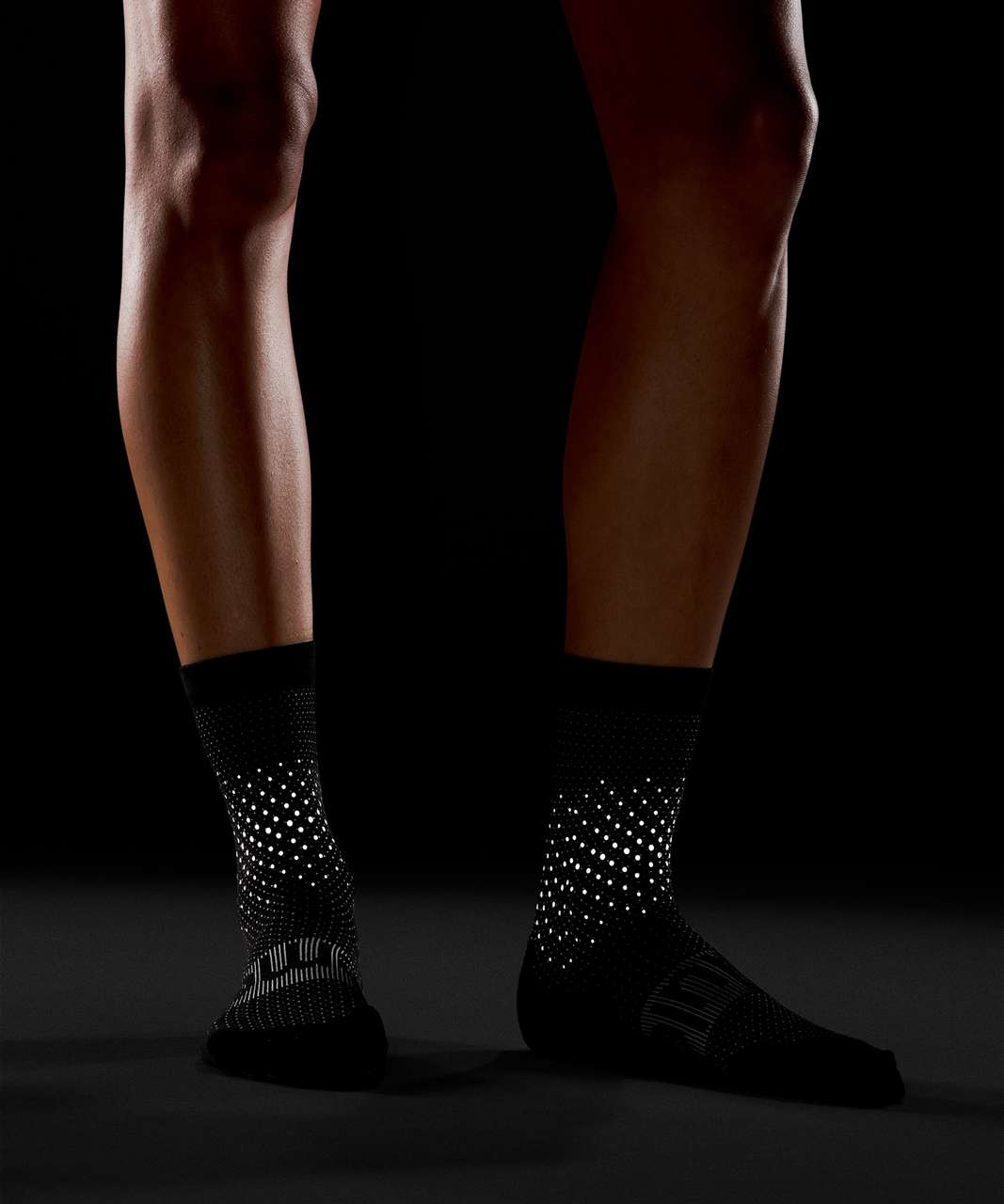 Lululemon Power Stride Crew Sock *Reflective - Black (First Release)