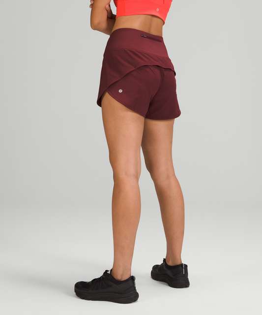 Lululemon Speed Up High-Rise Lined Short 4 - Heritage 365 Camo Smoky Red  Night Sea Multi / Black - lulu fanatics