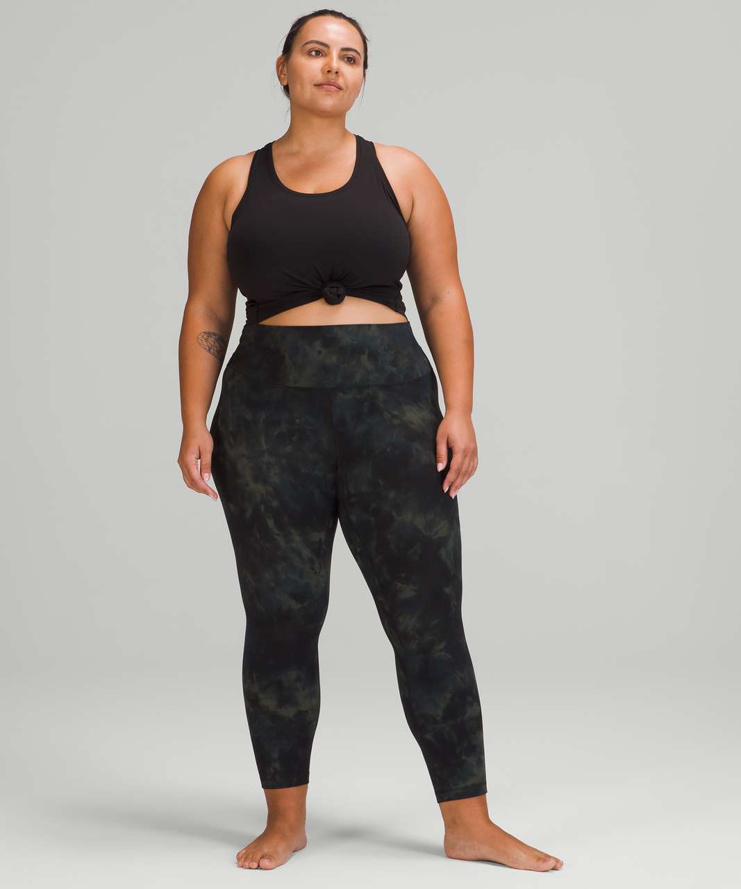 Lululemon Align High-Rise Crop 23" - Diamond Dye Graphite Grey Bronze Green