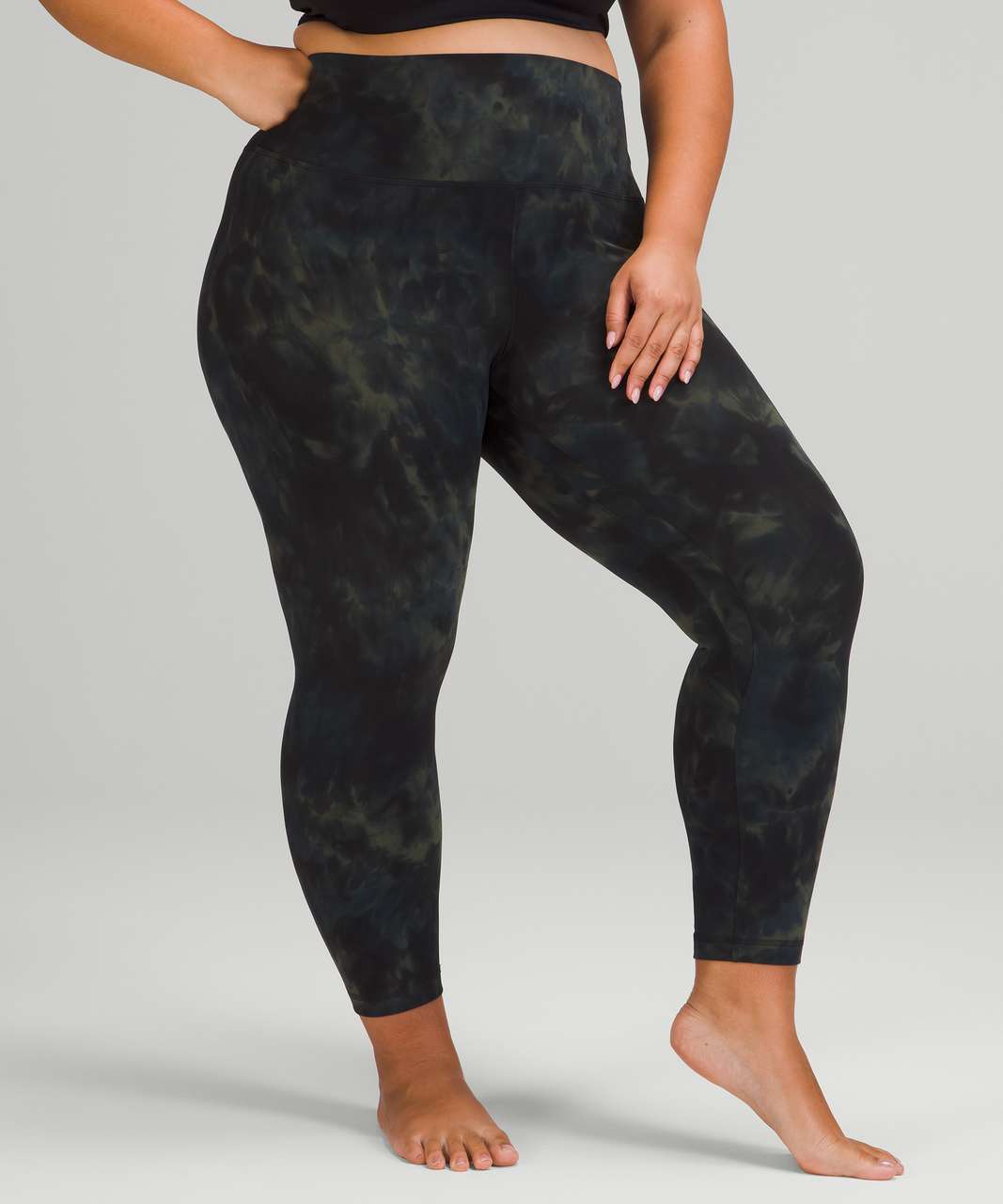 Lululemon Align High-Rise Crop 23" - Diamond Dye Graphite Grey Bronze Green