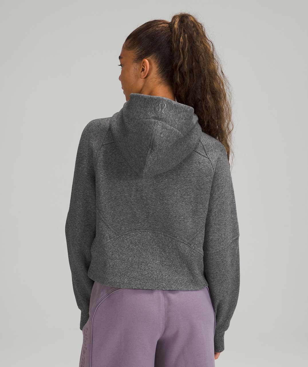 Lululemon Scuba Oversized Full Zip - Heathered Speckled Black - lulu  fanatics