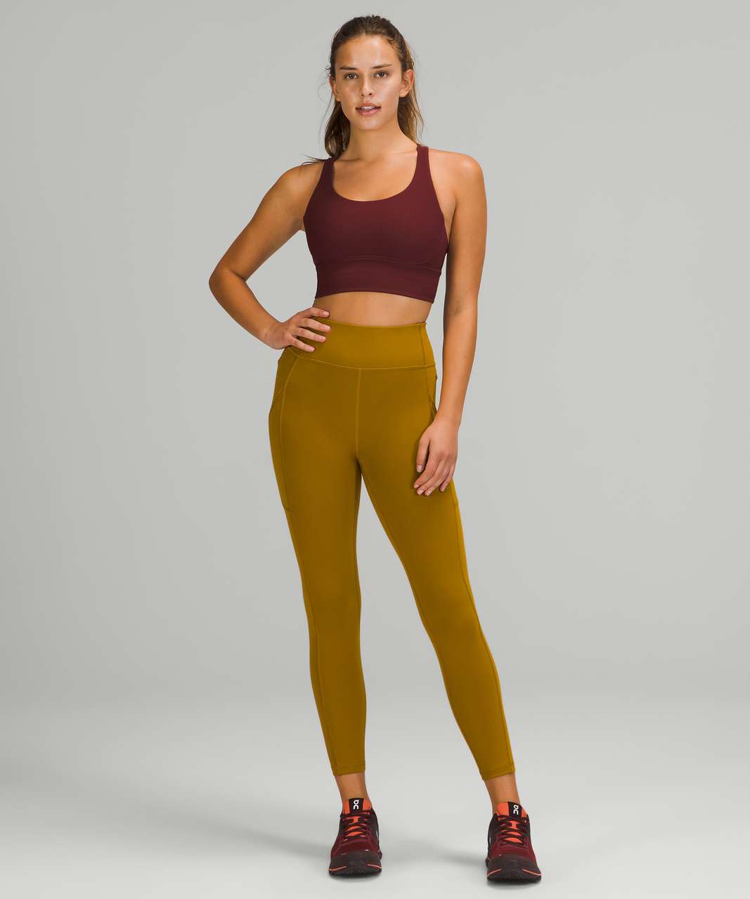 lululemon ENERGY LONGLINE - Brassières de sport à maintien léger - hot  heat/rouge - ZALANDO.BE