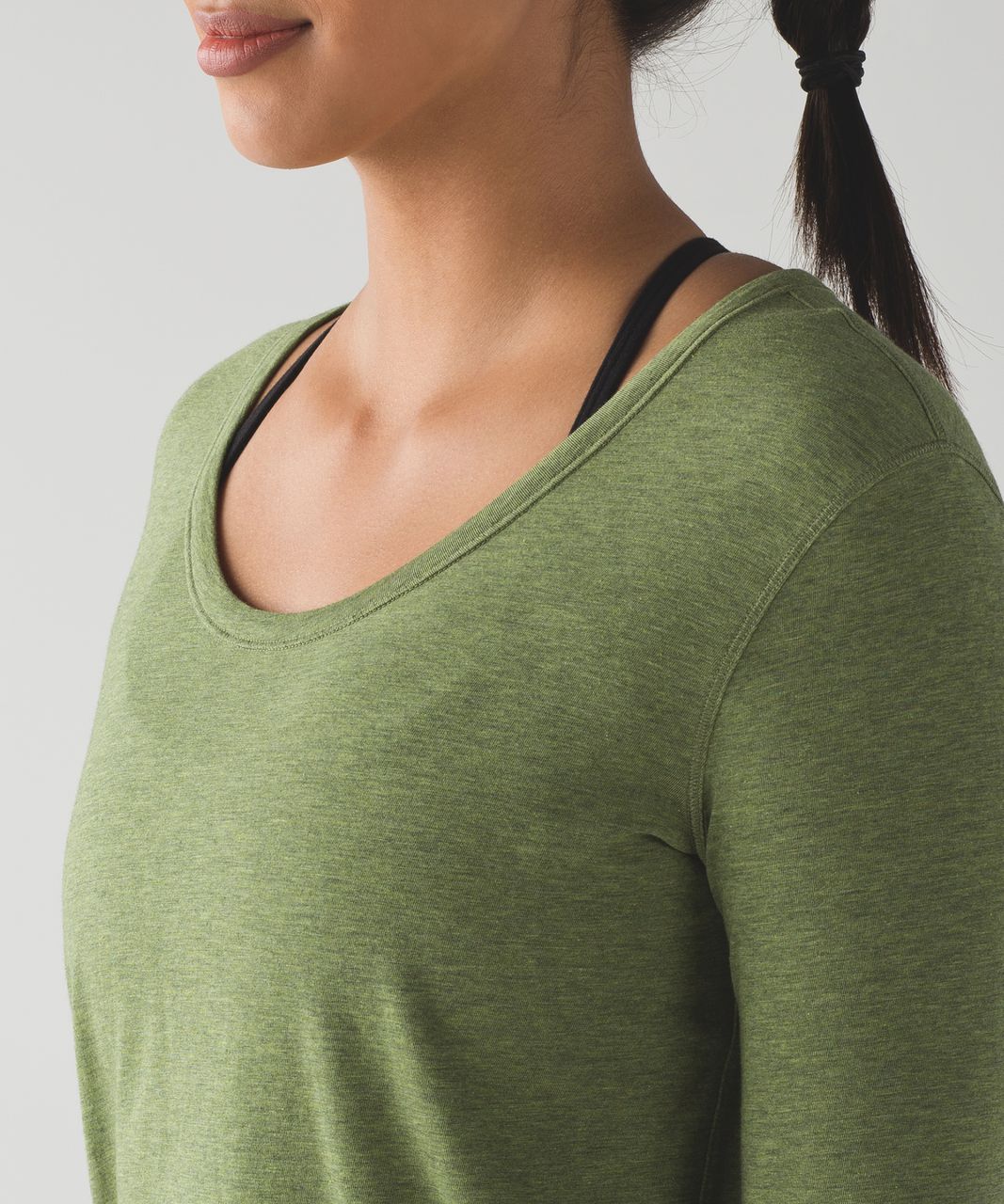 Lululemon Love Scoop Long Sleeve - Heathered Brave Olive