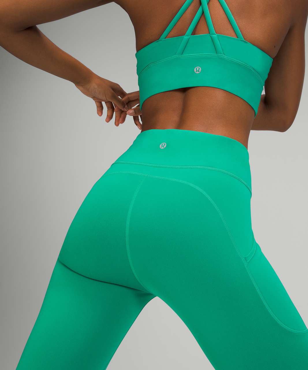 Buy Lululemon Invigorate High-rise Crop 17 - Crunch Teal Lagoon At 24% Off