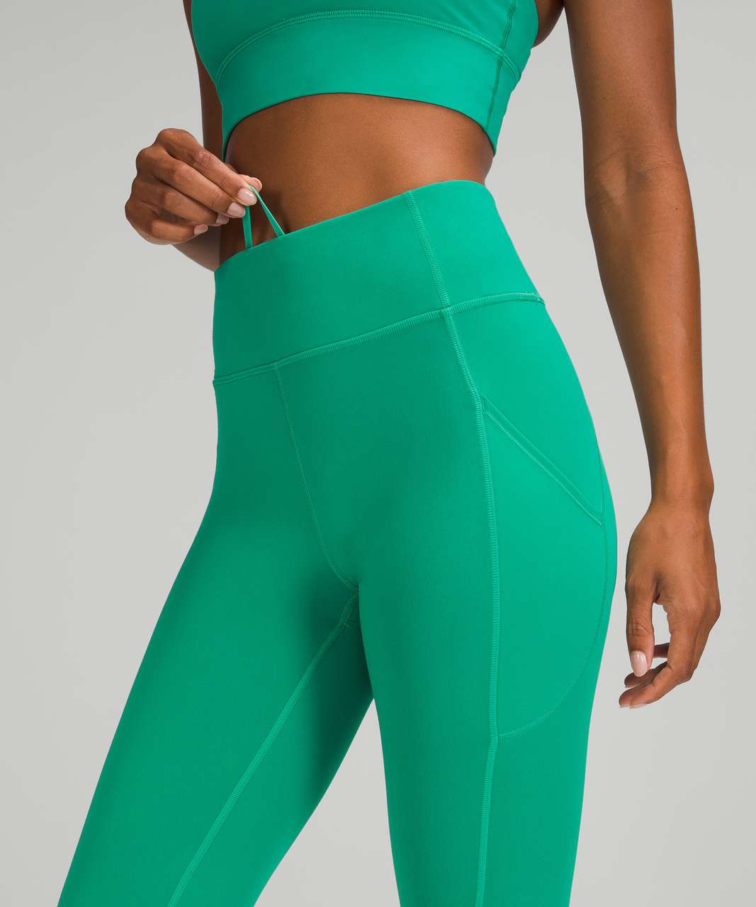 Lululemon Invigorate High-Rise Crop 23 - Maldives Green - lulu fanatics