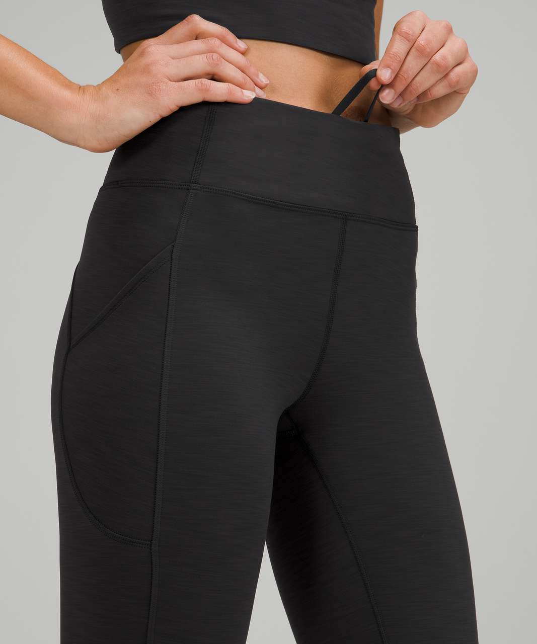 Lululemon Invigorate High-Rise Crop 23" - Heathered Black