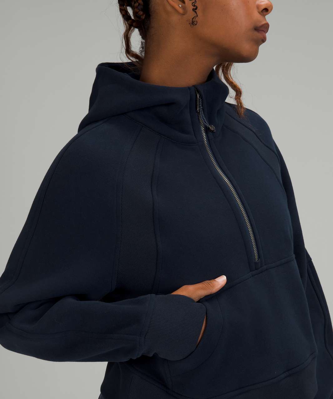 Lululemon Scuba Oversized 1/2 Zip Hoodie - True Navy