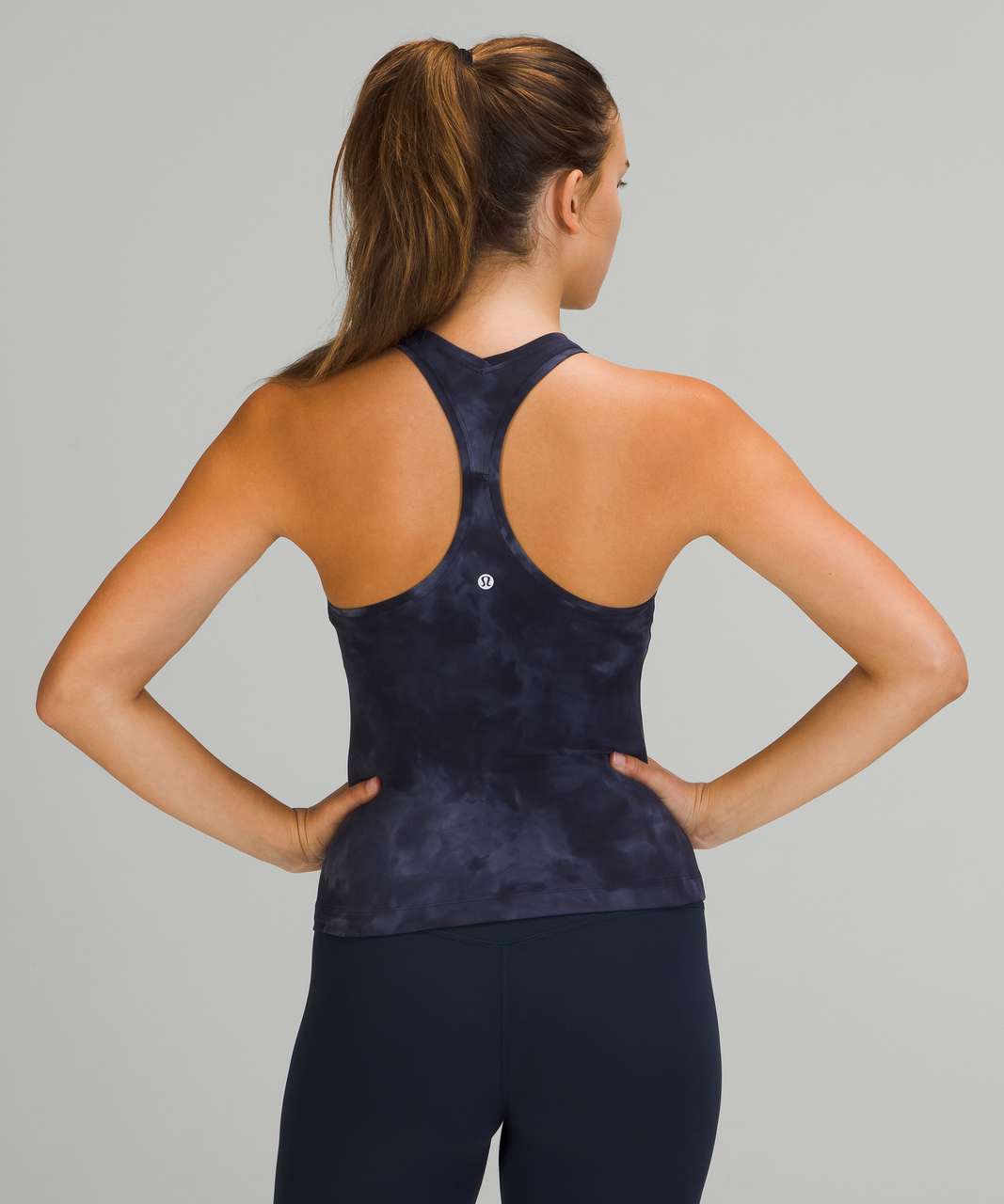 Lululemon Cool Racerback Tank Top Shorter Length - Diamond Dye Asphalt Grey True Navy