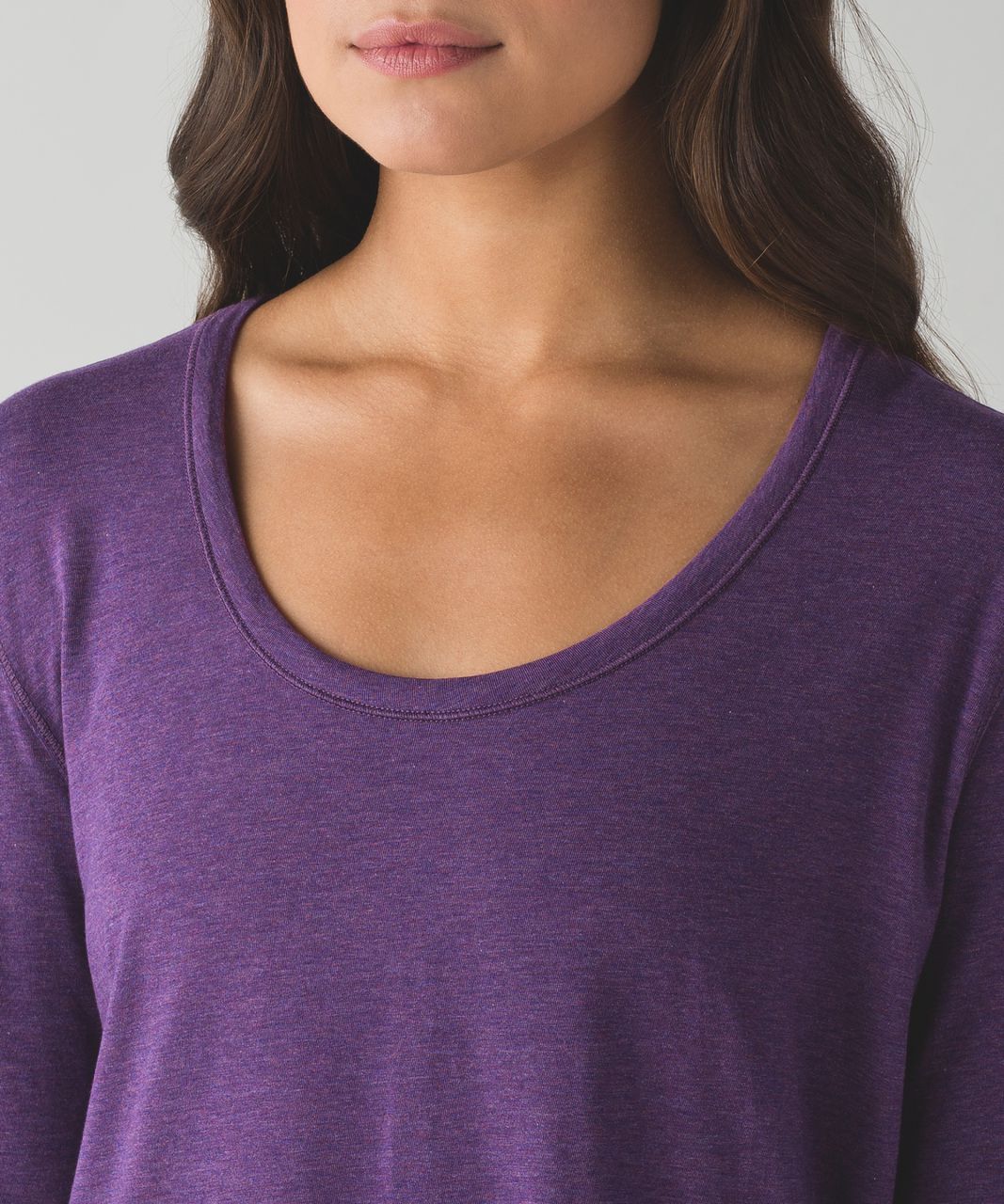 Lululemon Love Scoop Long Sleeve - Heathered Darkest Magenta