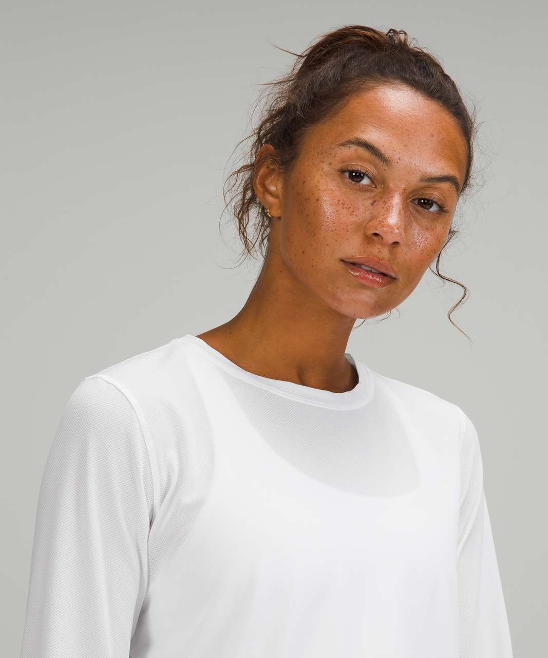 Lululemon High Neck Running and Training Long Sleeve - White