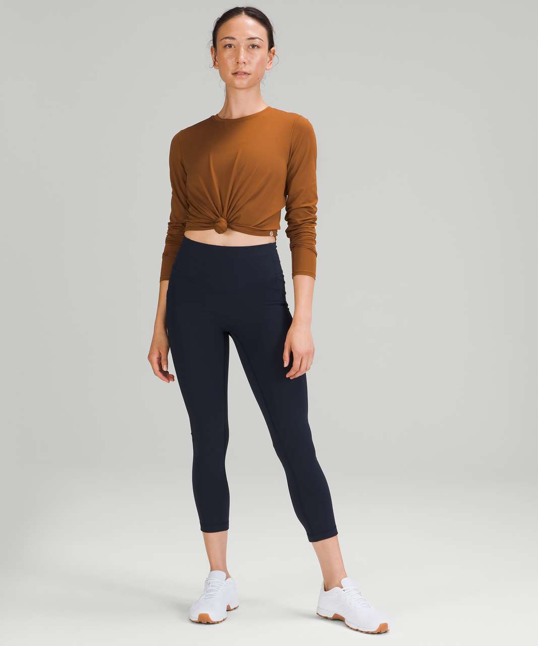 Lululemon High Neck Running and Training Long Sleeve - Copper Brown