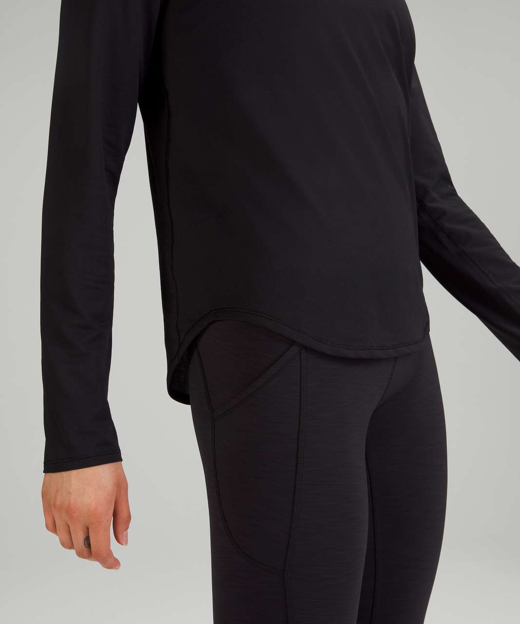 Lululemon High Neck Running and Training Long Sleeve - Black