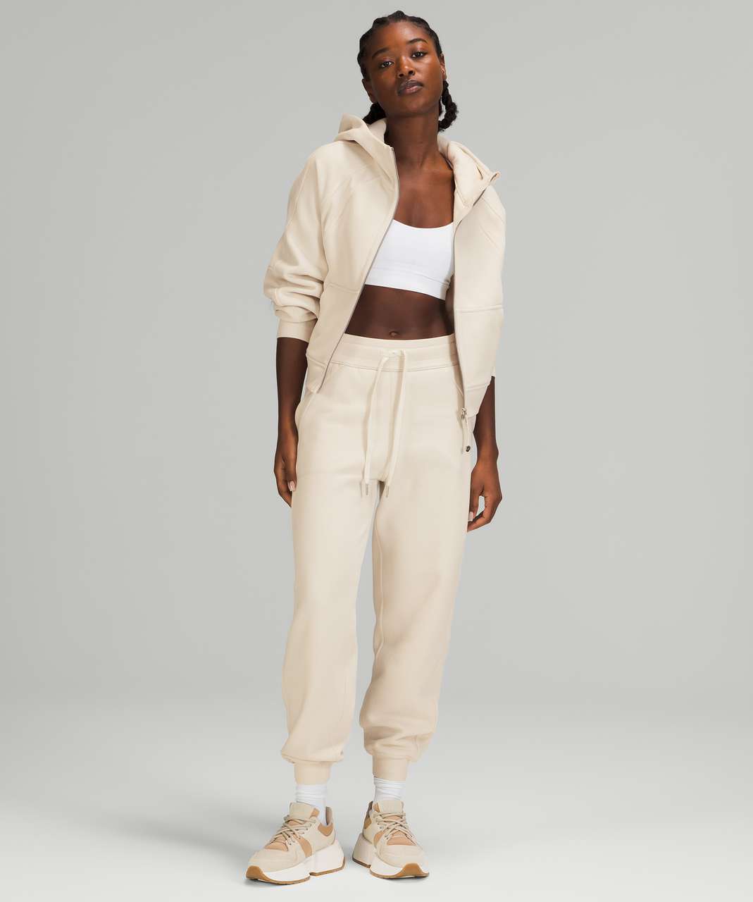 Lululemon Scuba High-Rise Jogger *Fleece 28 - White Opal - lulu fanatics