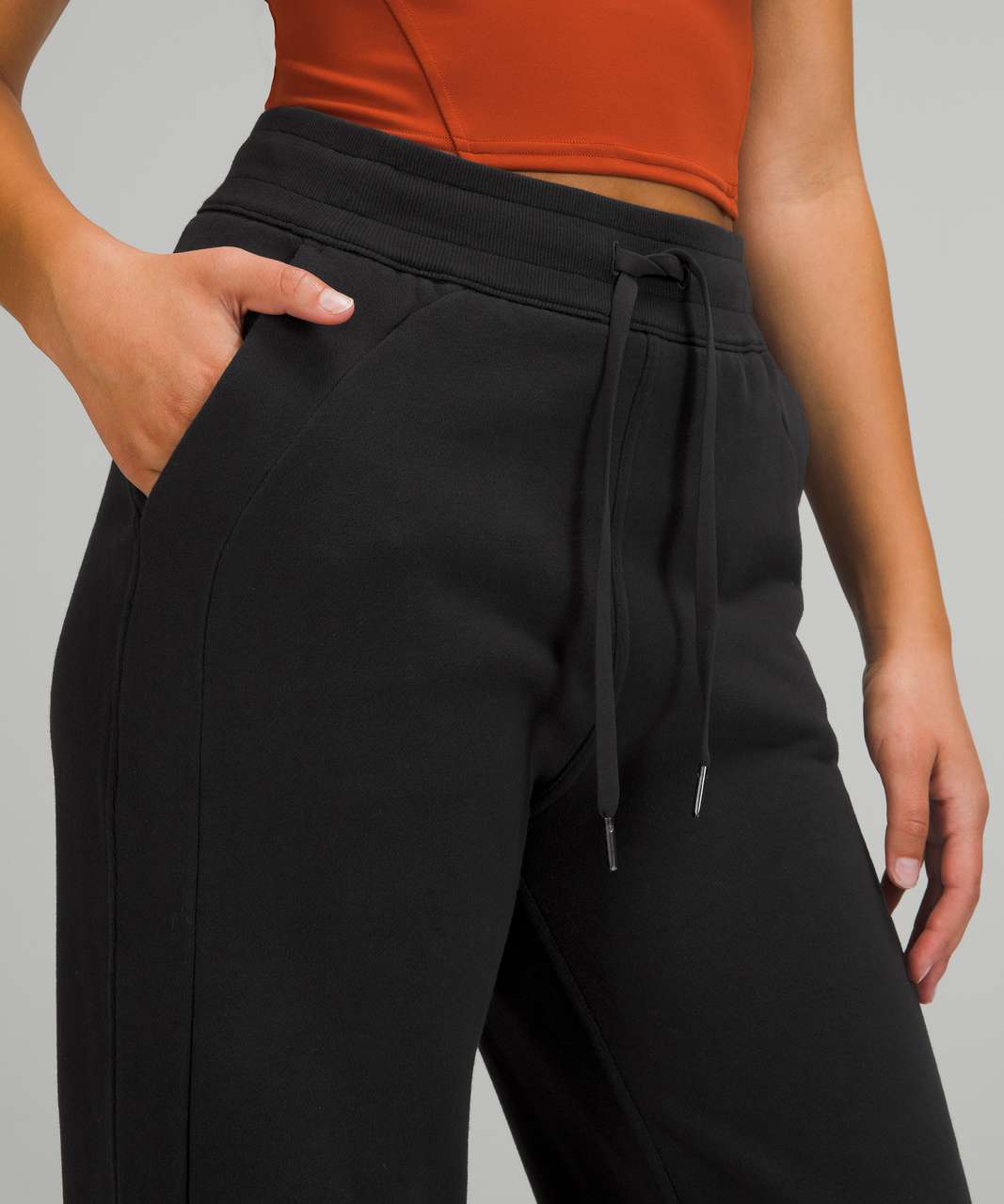 Lululemon Relaxed High-Rise Cropped Jogger - Black - lulu fanatics