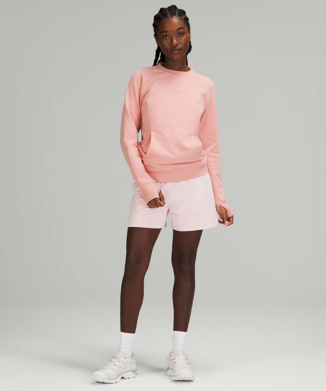 Lululemon Scuba Crew - Pink Puff - lulu fanatics  Long sleeve tshirt men,  Outerwear women, French terry fabric