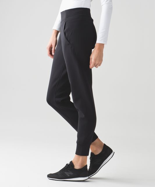 Lululemon Still Grounded Pant - Blck / Power Purple - lulu fanatics