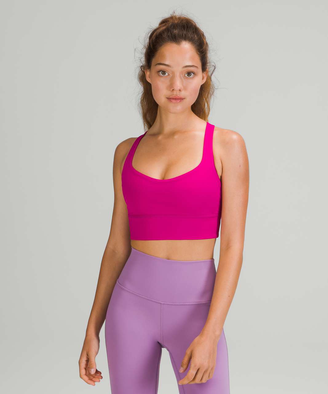 Lululemon Energy Bra *Medium Support, B–D Cups - Pink Peony - lulu