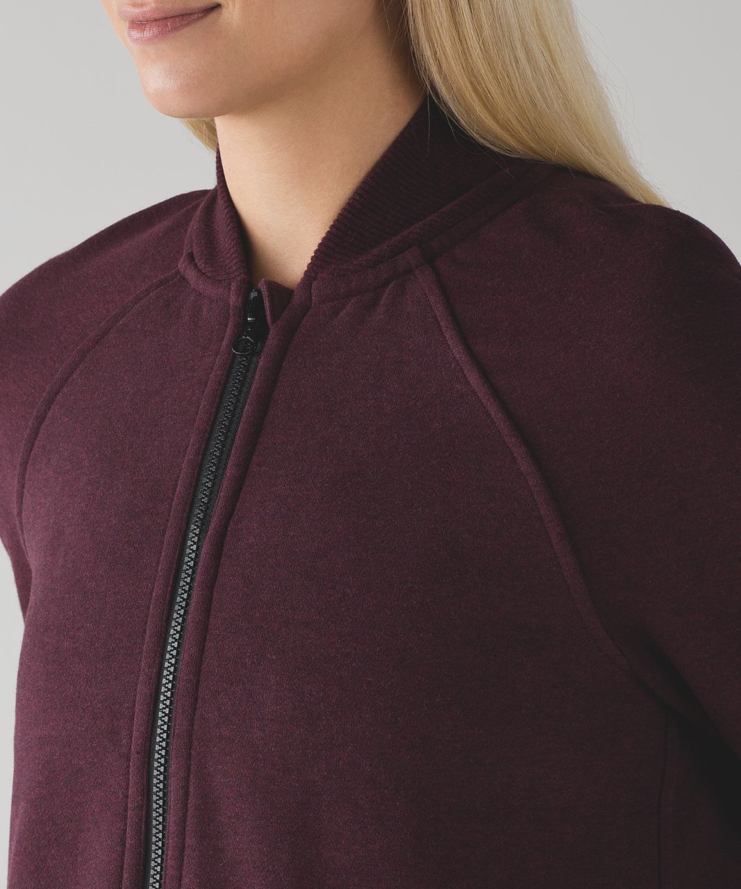 Lululemon Pleat To Street Bomber - Heathered Bordeaux Drama - lulu